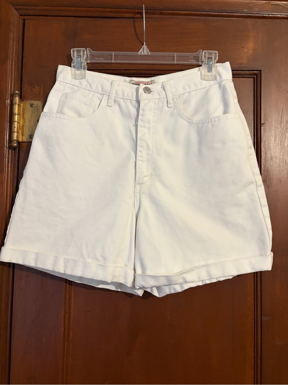 GUESS Vintage White High-Rise Shorts